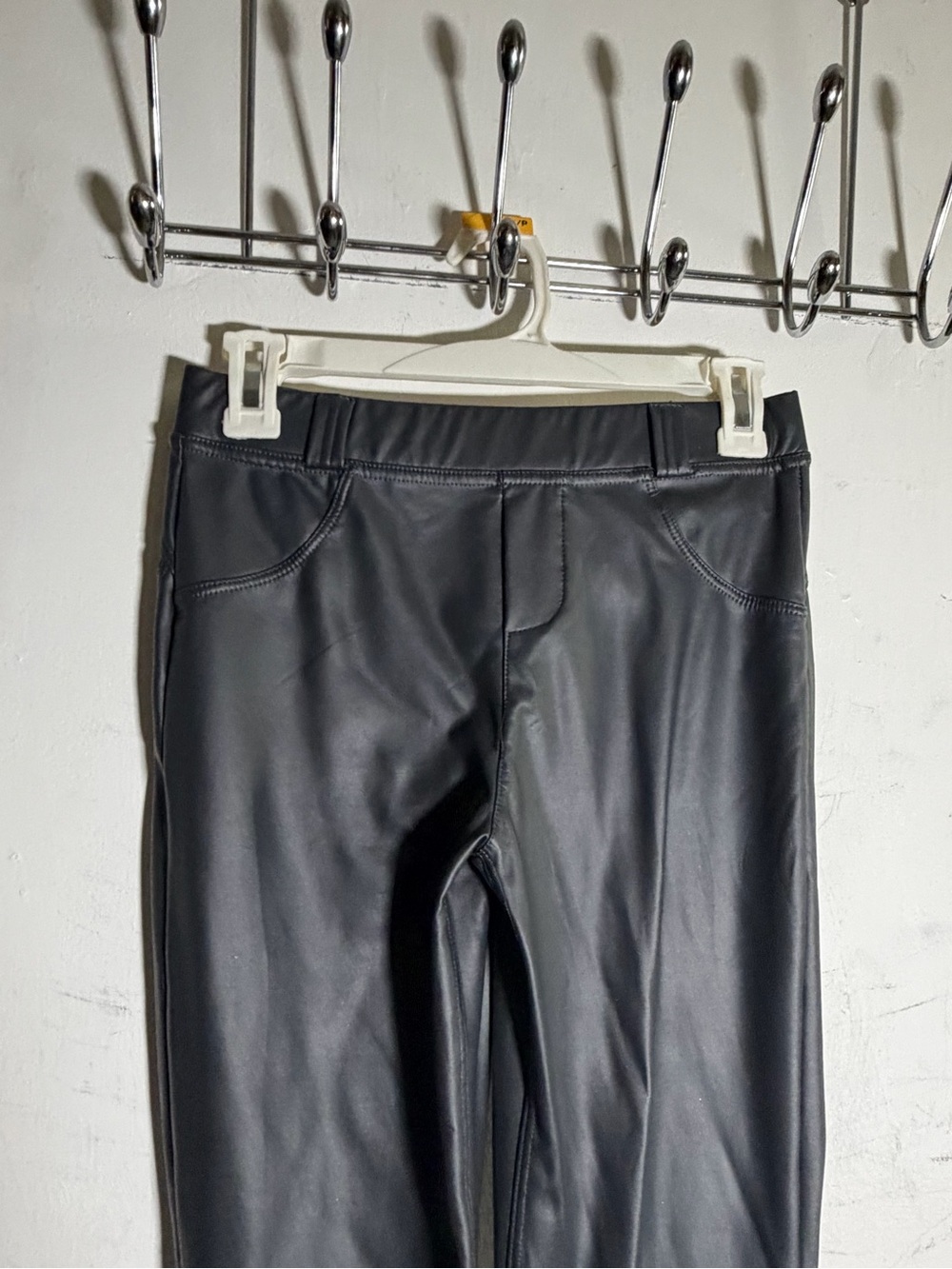 Men's Black Faux Leather Pants